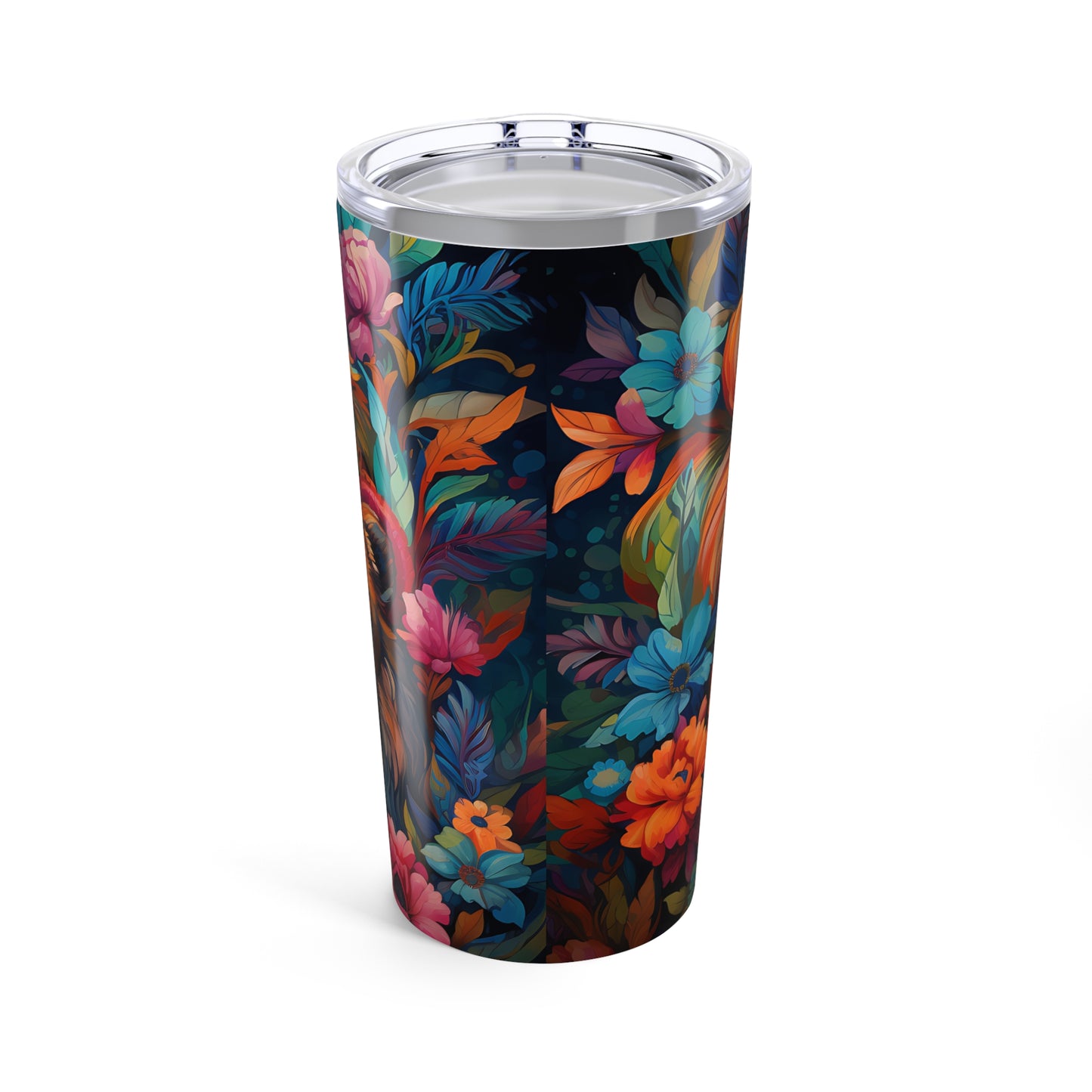 Floral Lions 20oz Tumbler