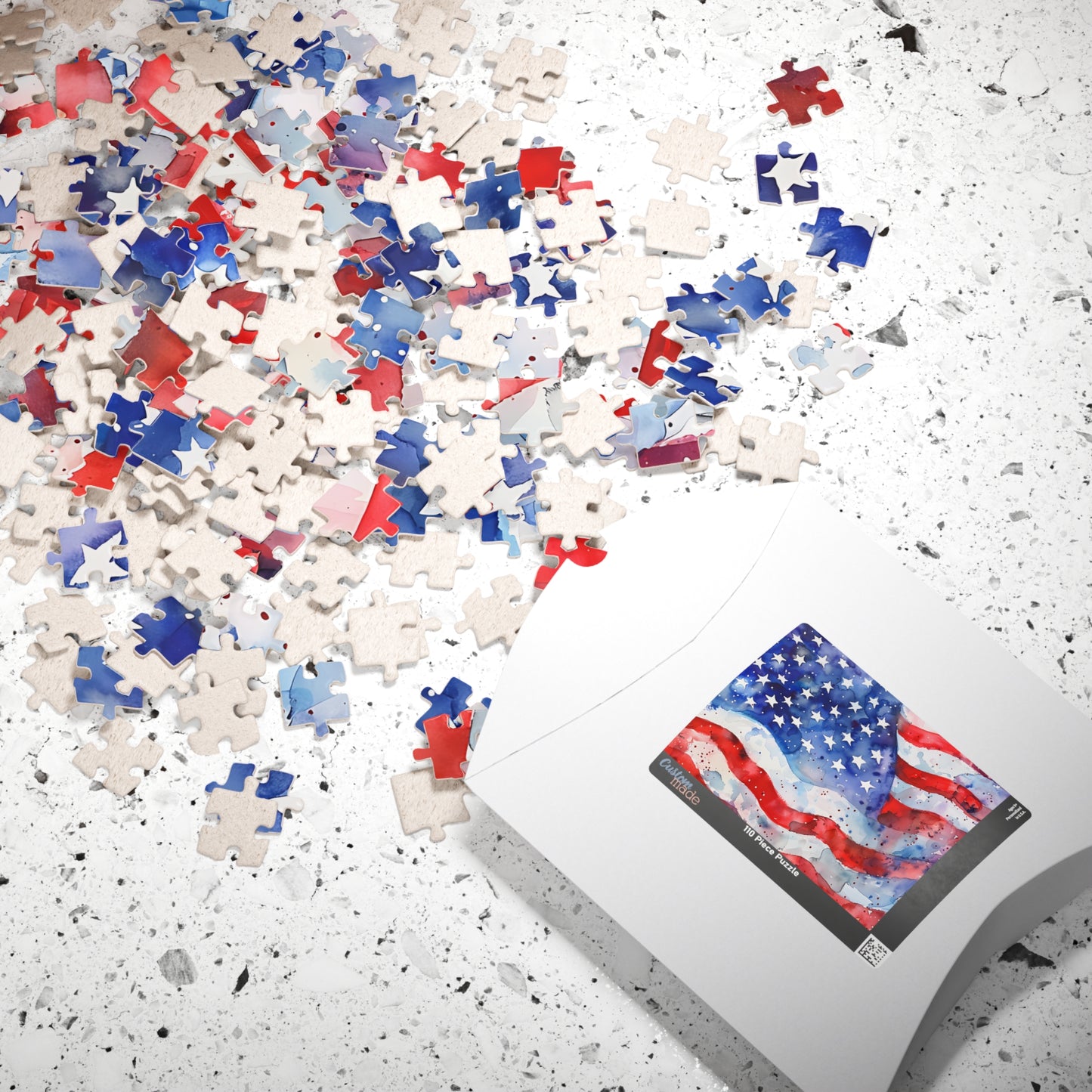 Patriotic Puzzle - American Flag Design, 110-1014 Pieces