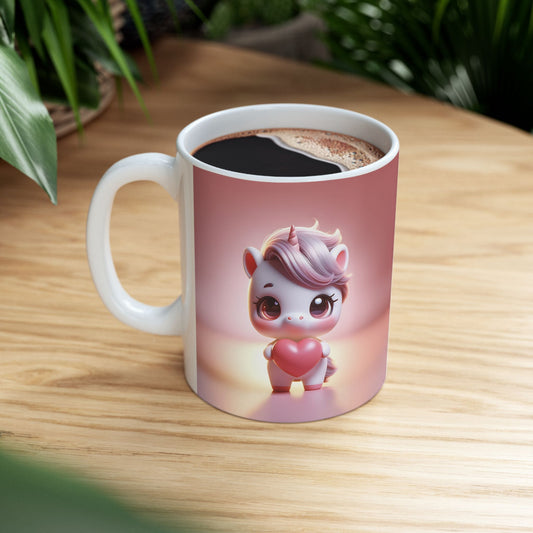Valentine's Unicorn Ceramic Mug