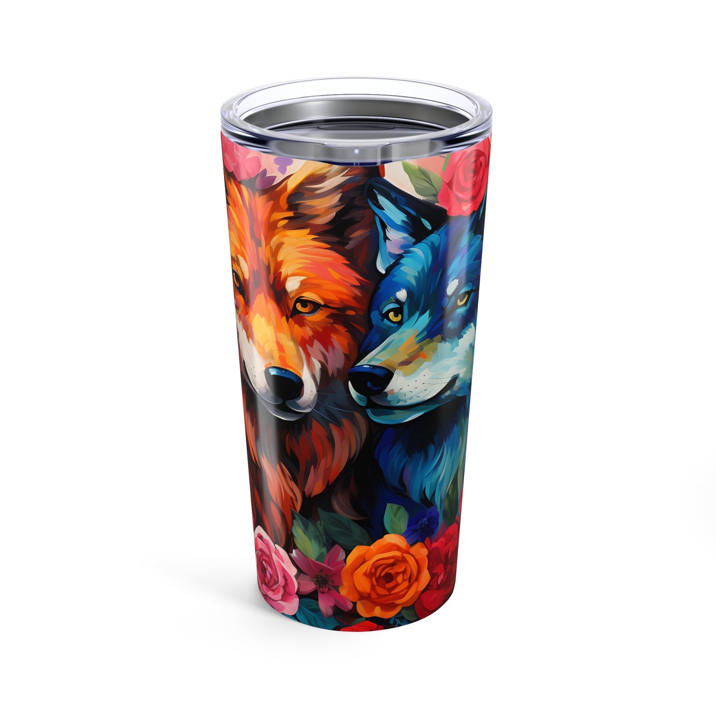 Floral Wolves 20oz Tumbler