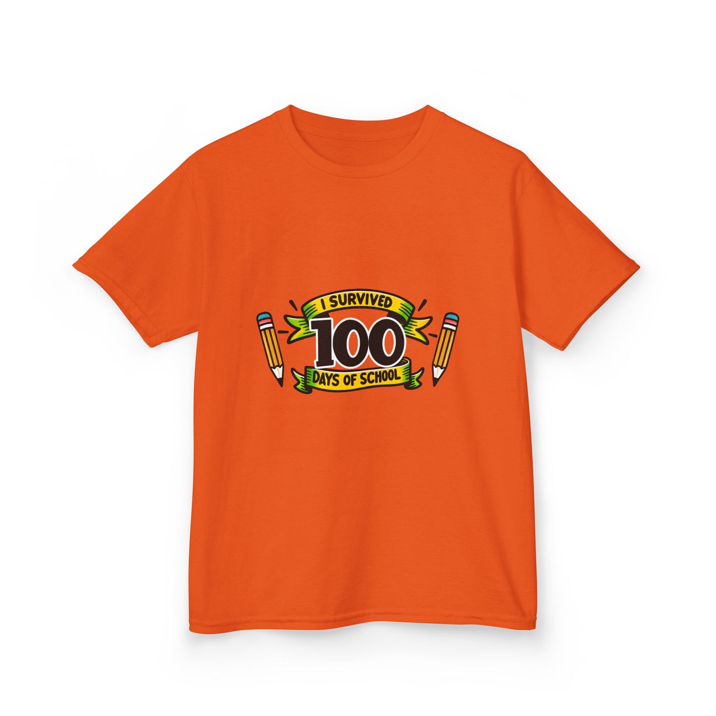 "I Survived 100 Days of School" Children's Heavy Cotton Tee