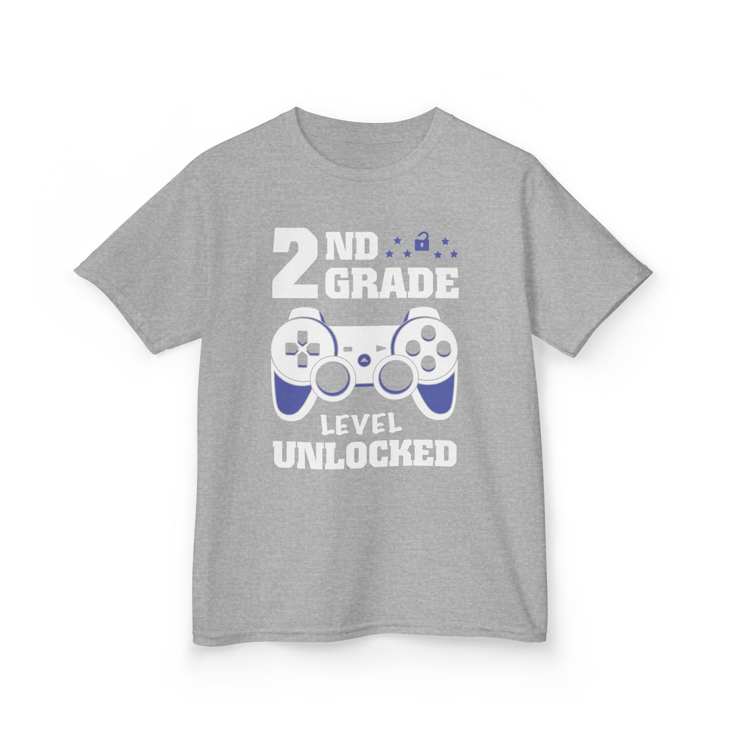 "2nd Grade Level Unlocked" Children's Heavy Cotton Tee