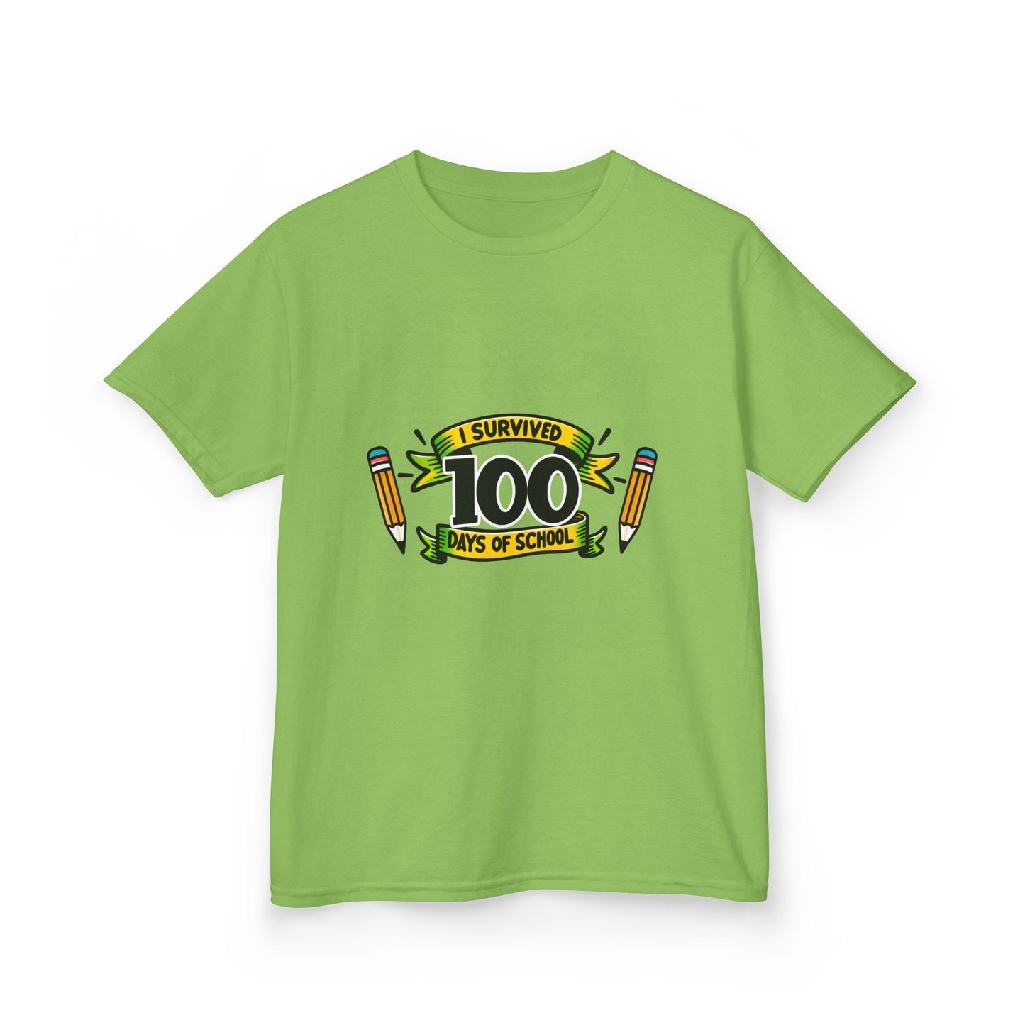 "I Survived 100 Days of School" Children's Heavy Cotton Tee