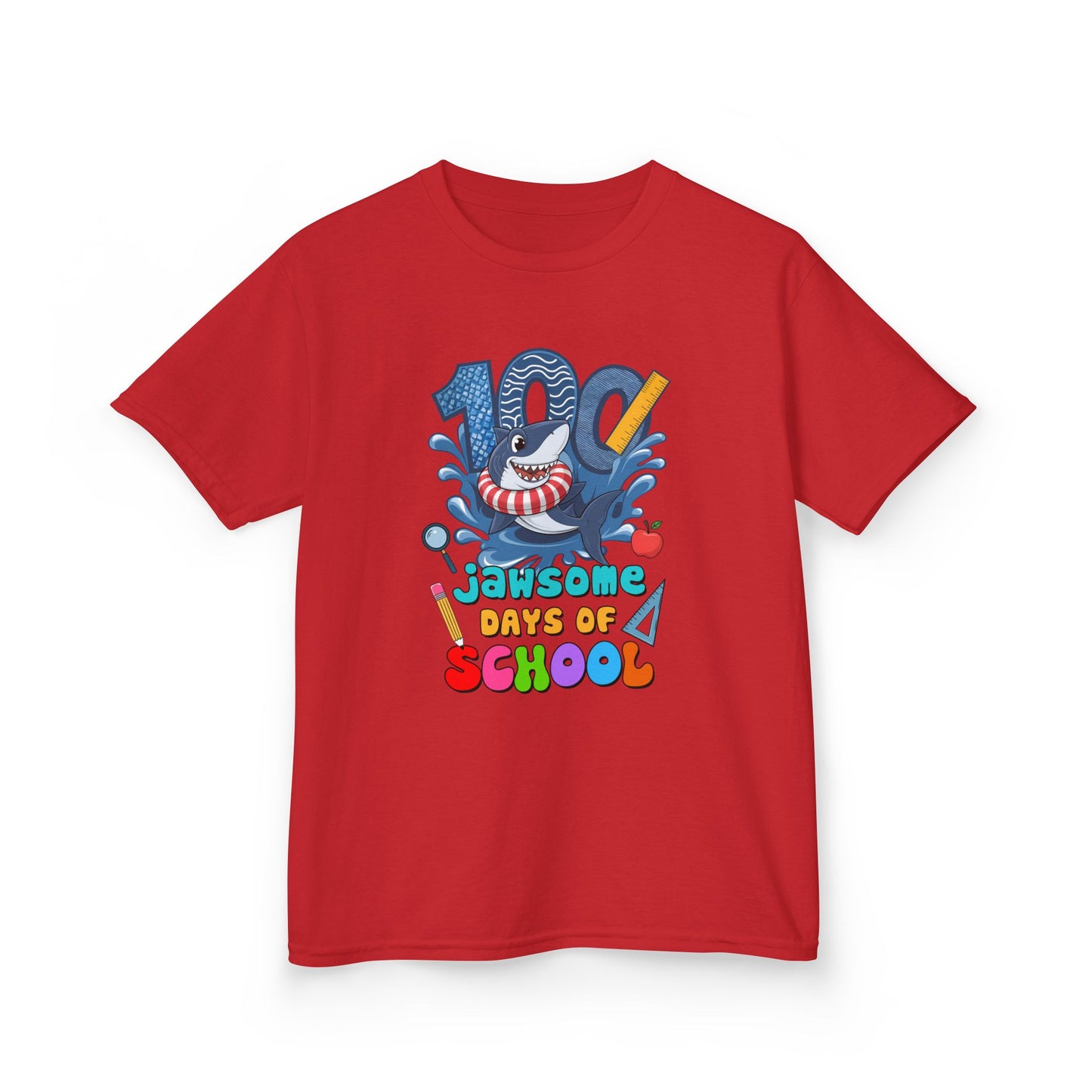 "100 Jawsome Days of School" Children's Heavy Cotton Tee