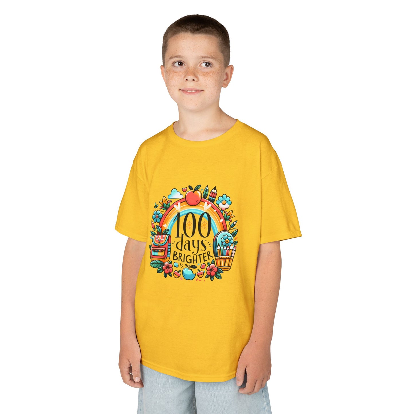 "100 Days Brighter" Children's Heavy Cotton Tee