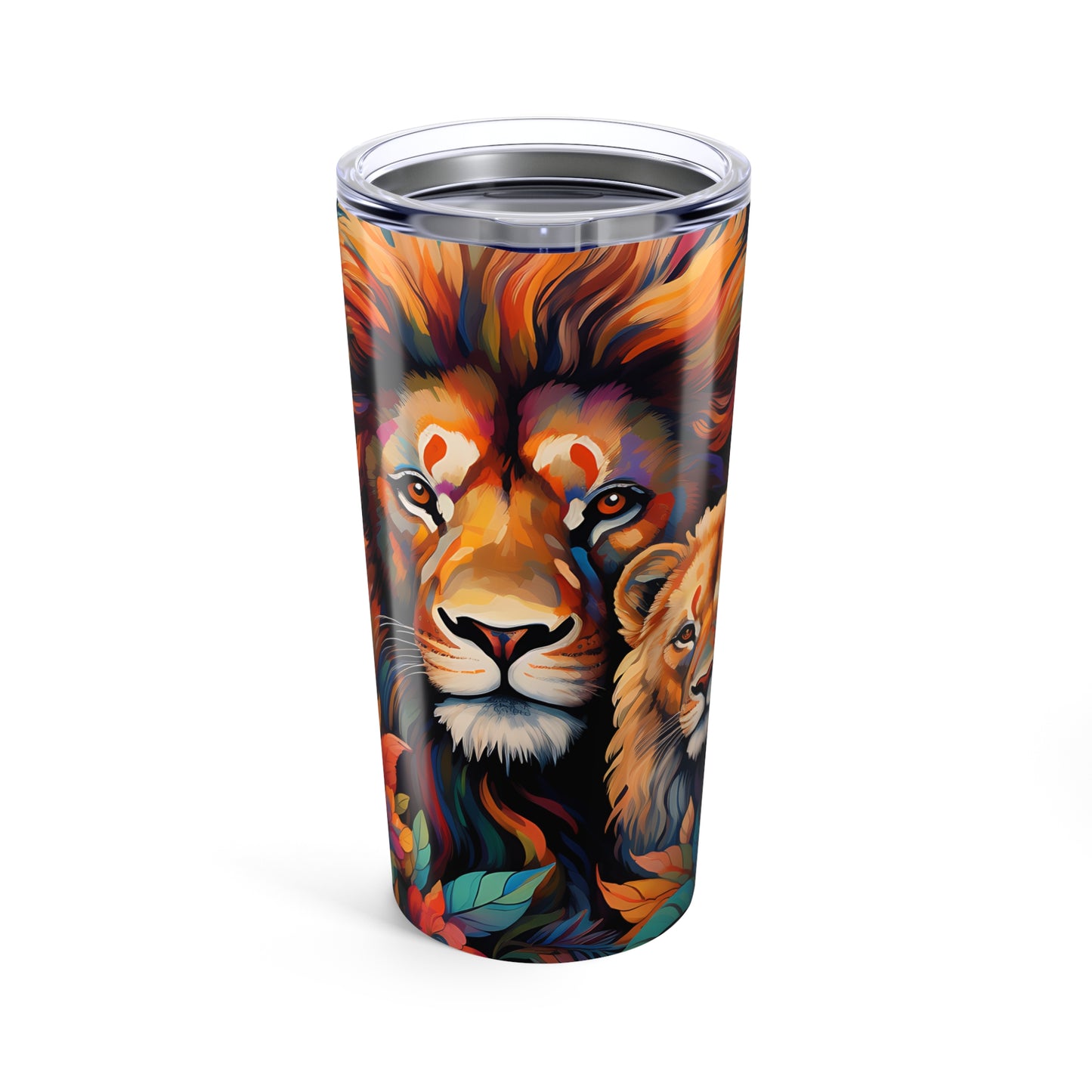 Floral Lions 20oz Tumbler