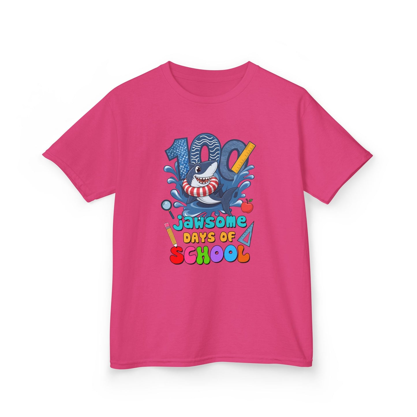 "100 Jawsome Days of School" Children's Heavy Cotton Tee