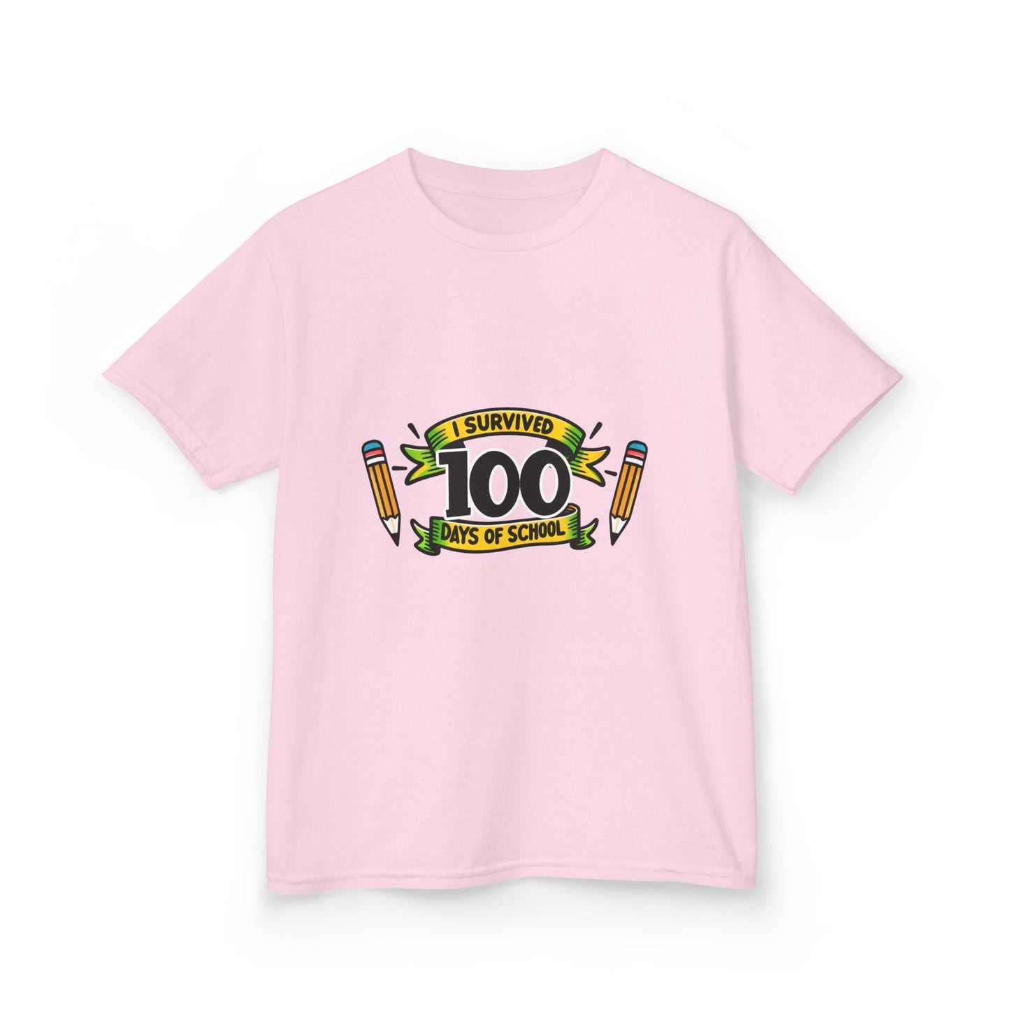 "I Survived 100 Days of School" Children's Heavy Cotton Tee