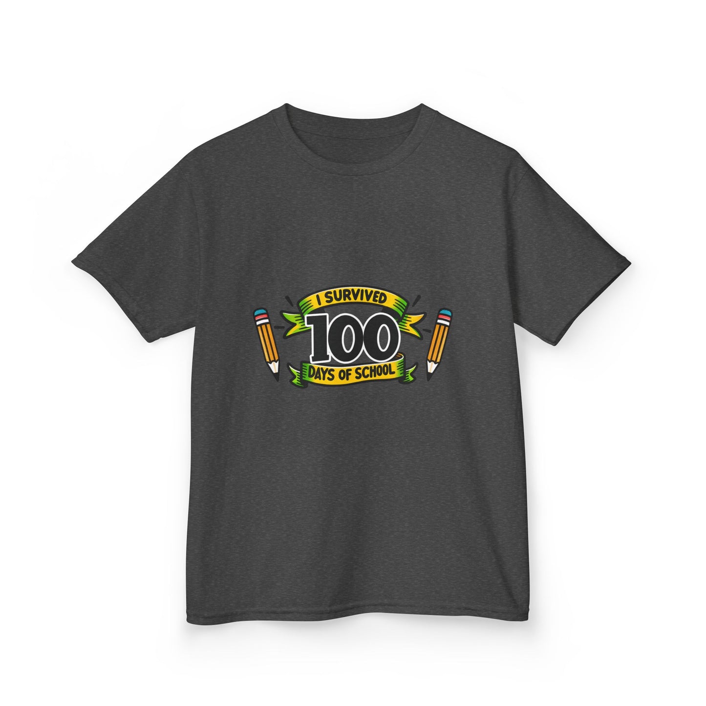 "I Survived 100 Days of School" Children's Heavy Cotton Tee