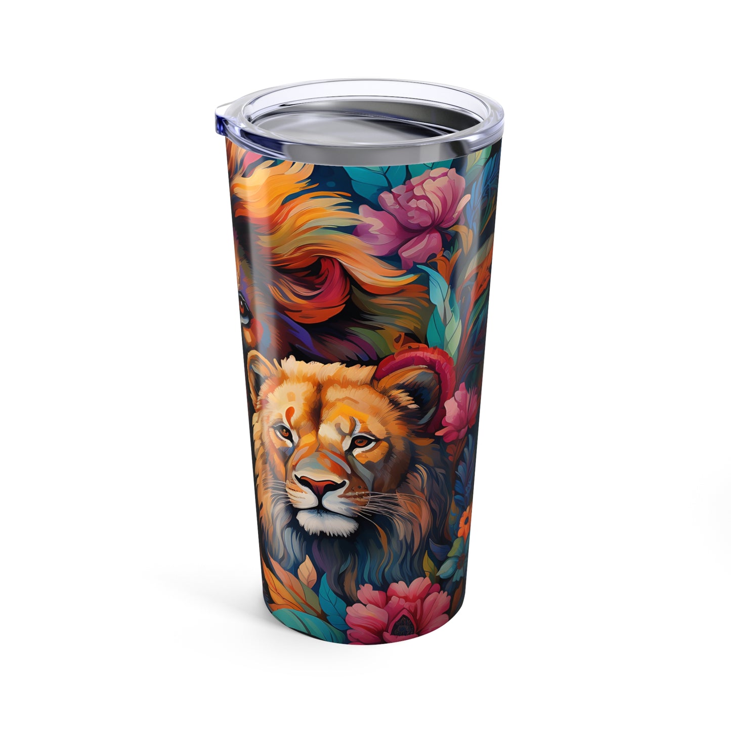 Floral Lions 20oz Tumbler