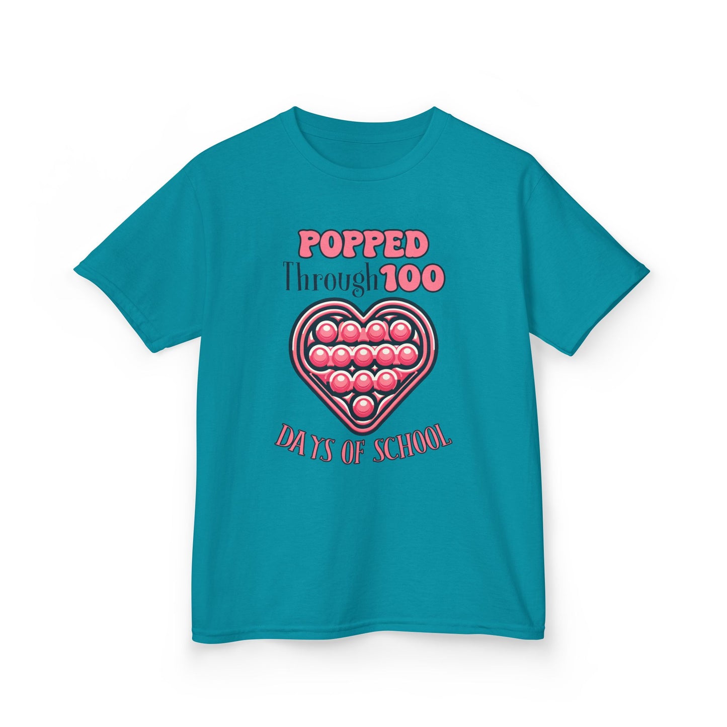 "Popped Through 100 Days of School" Children's Heavy Cotton Tee