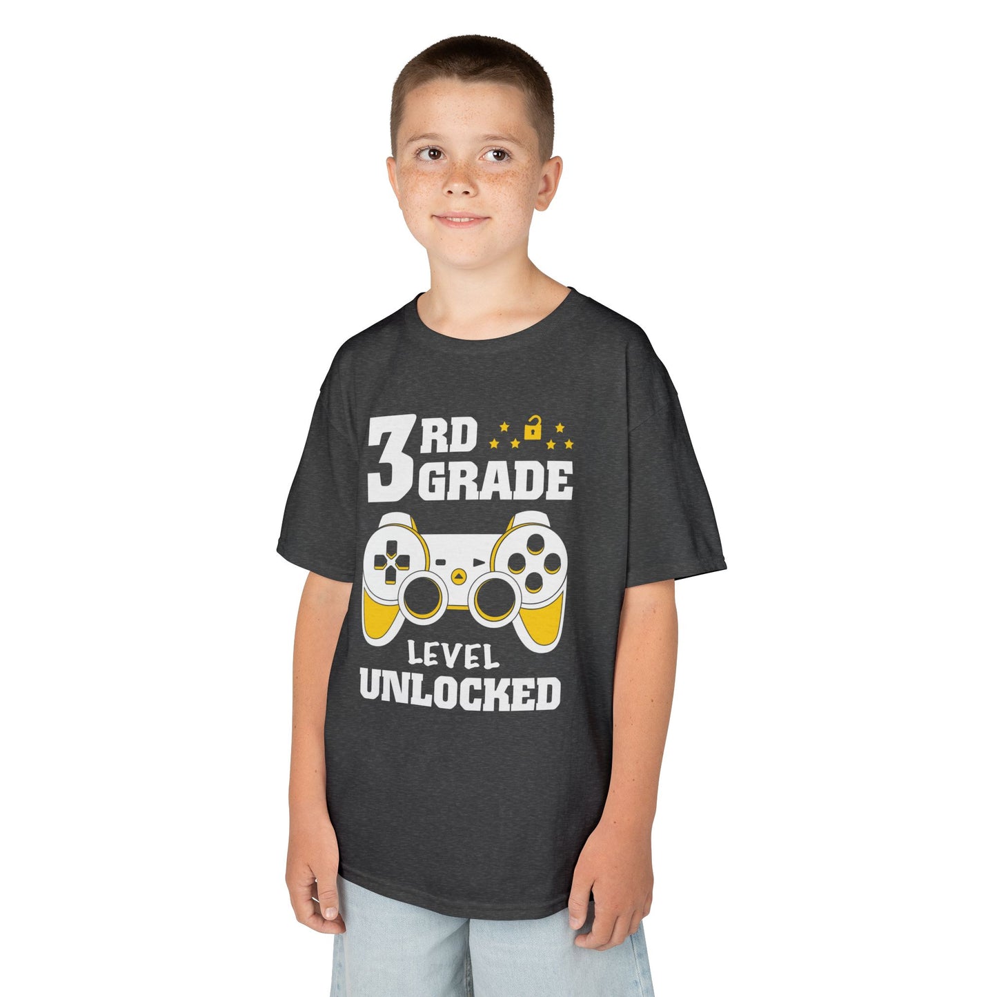 "3rd Grade Level Unlocked" Children's Heavy Cotton Tee