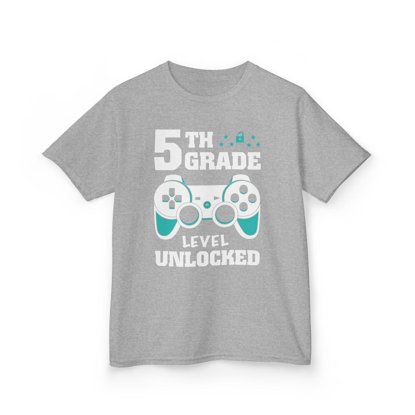 "5th Grade Level Unlocked" Children's Heavy Cotton Tee