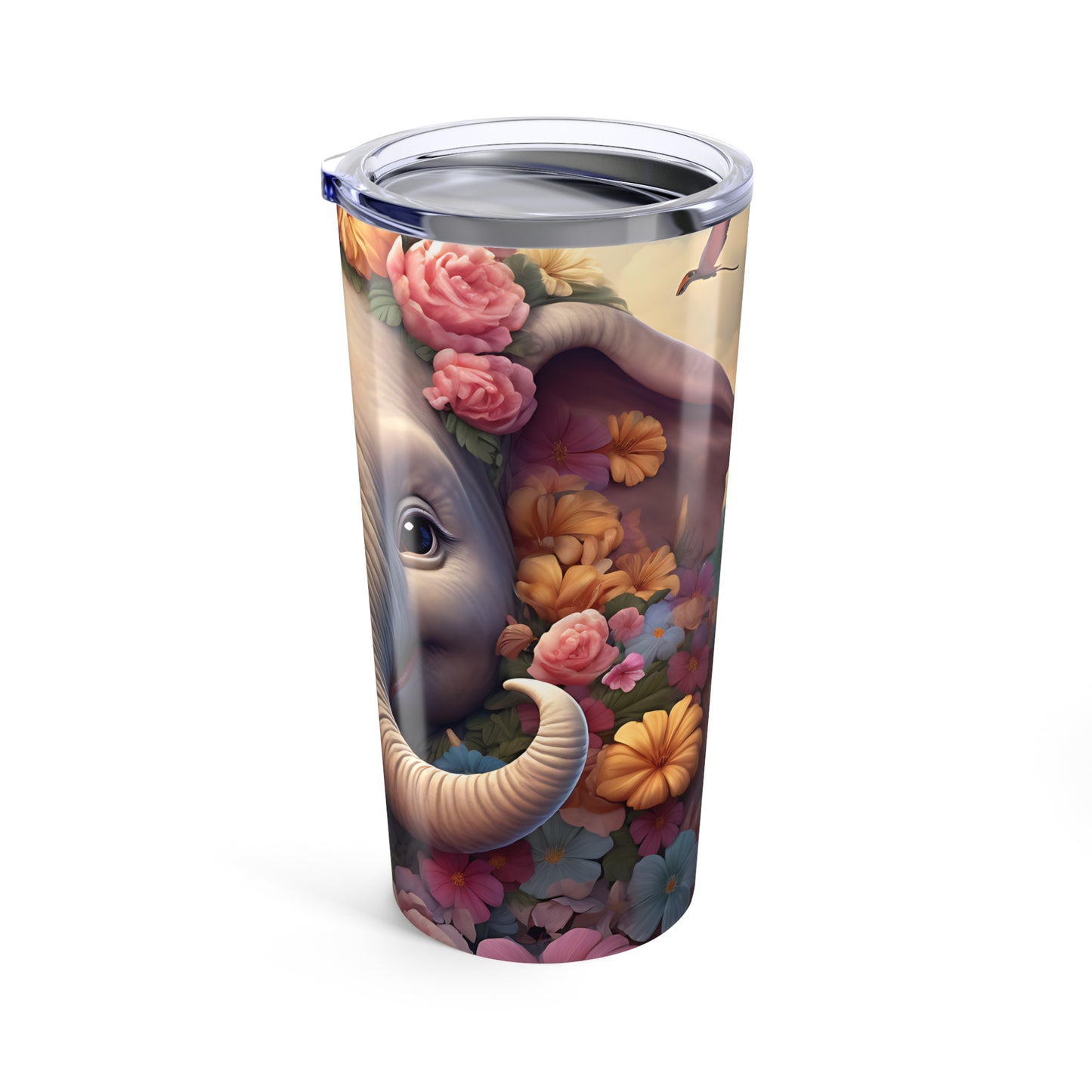 Floral Elephant 20oz Tumbler