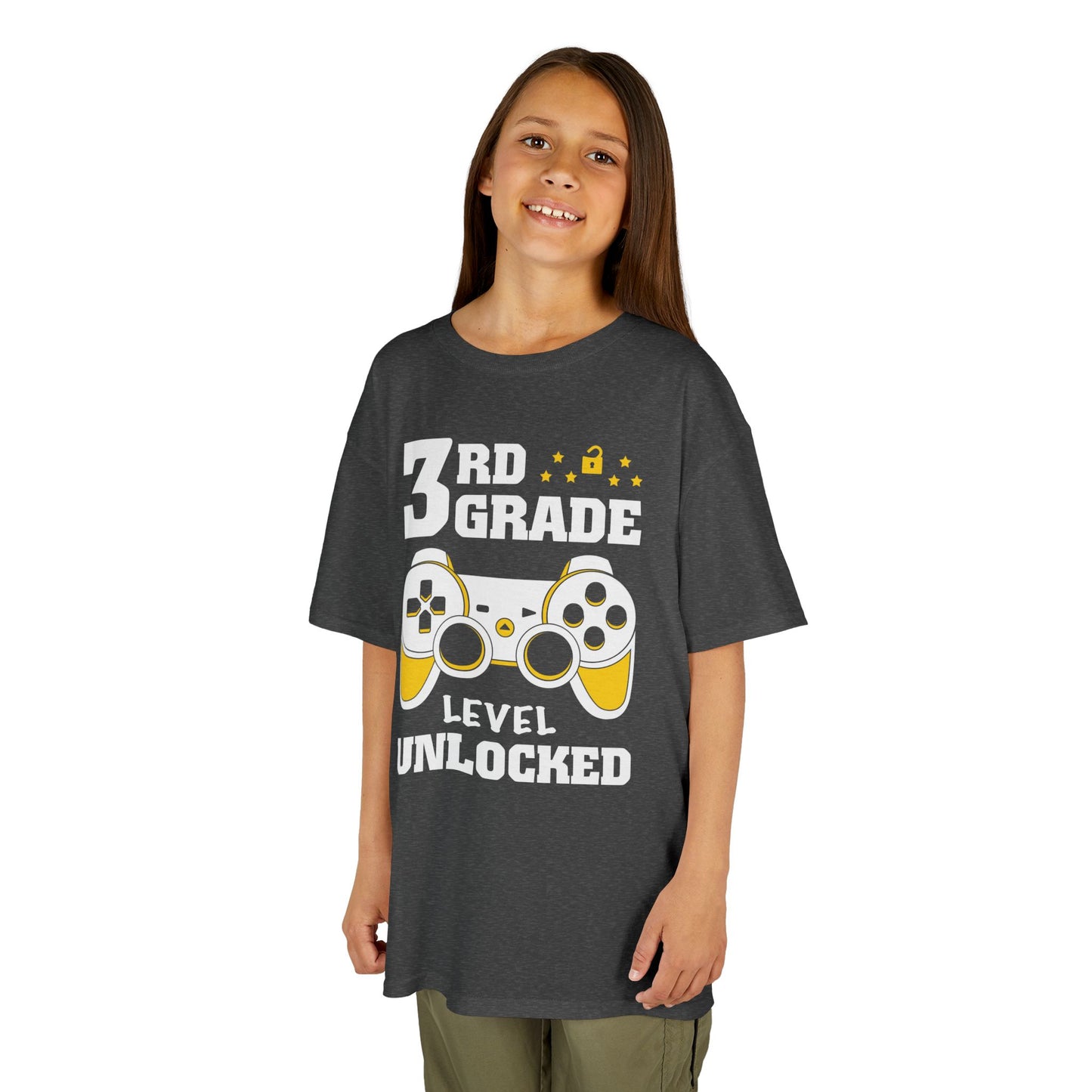 "3rd Grade Level Unlocked" Children's Heavy Cotton Tee