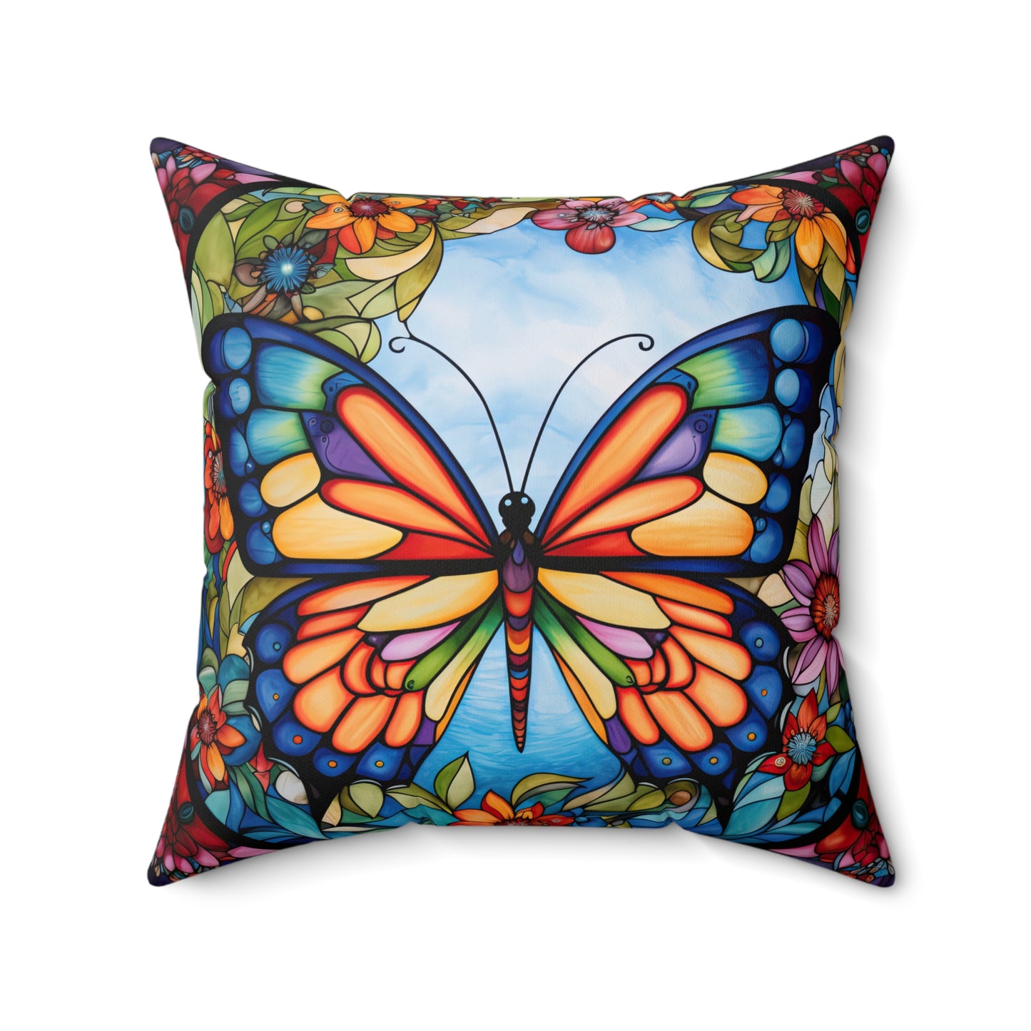Vibrant Butterfly Decorative Square Pillow