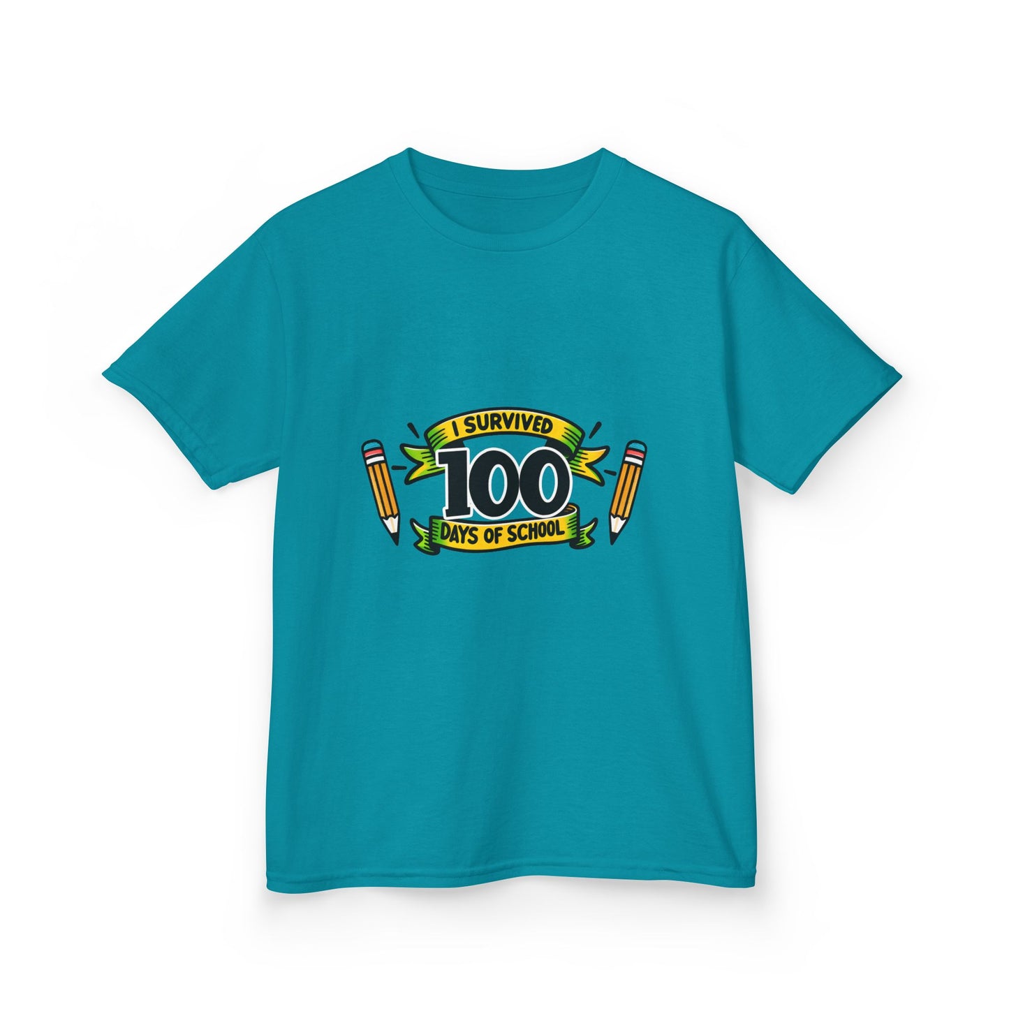 "I Survived 100 Days of School" Children's Heavy Cotton Tee