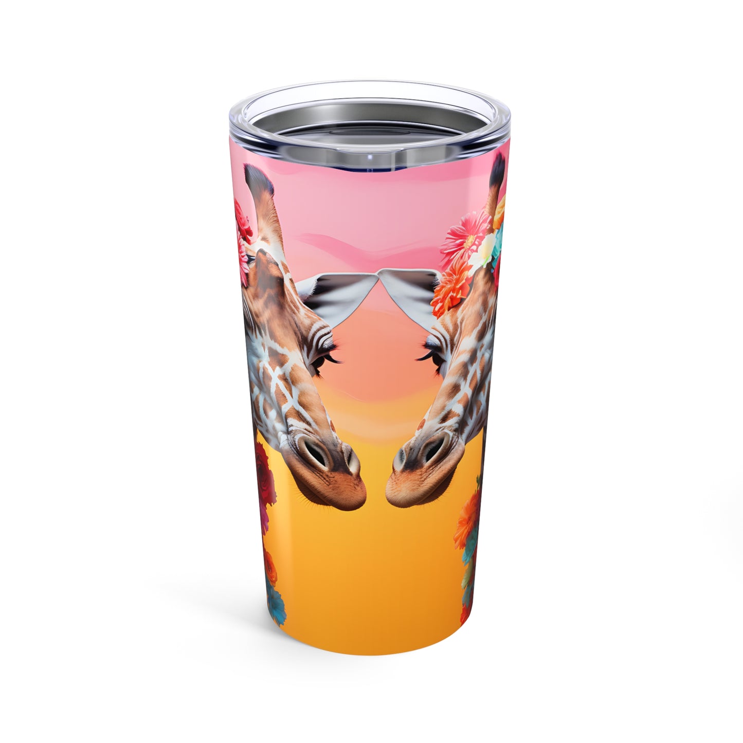 Floral Giraffe 20oz Tumbler