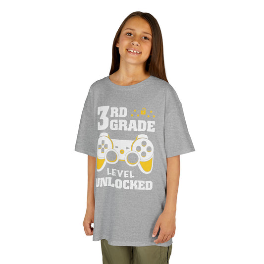 "3rd Grade Level Unlocked" Children's Heavy Cotton Tee