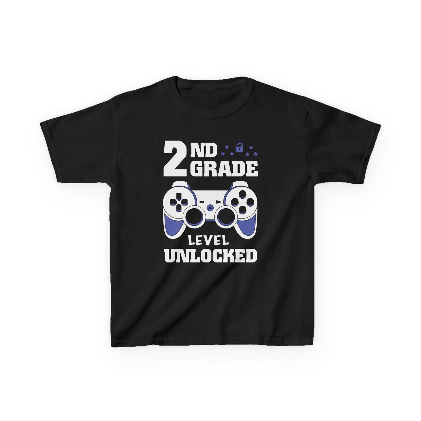 "2nd Grade Level Unlocked" Children's Heavy Cotton Tee