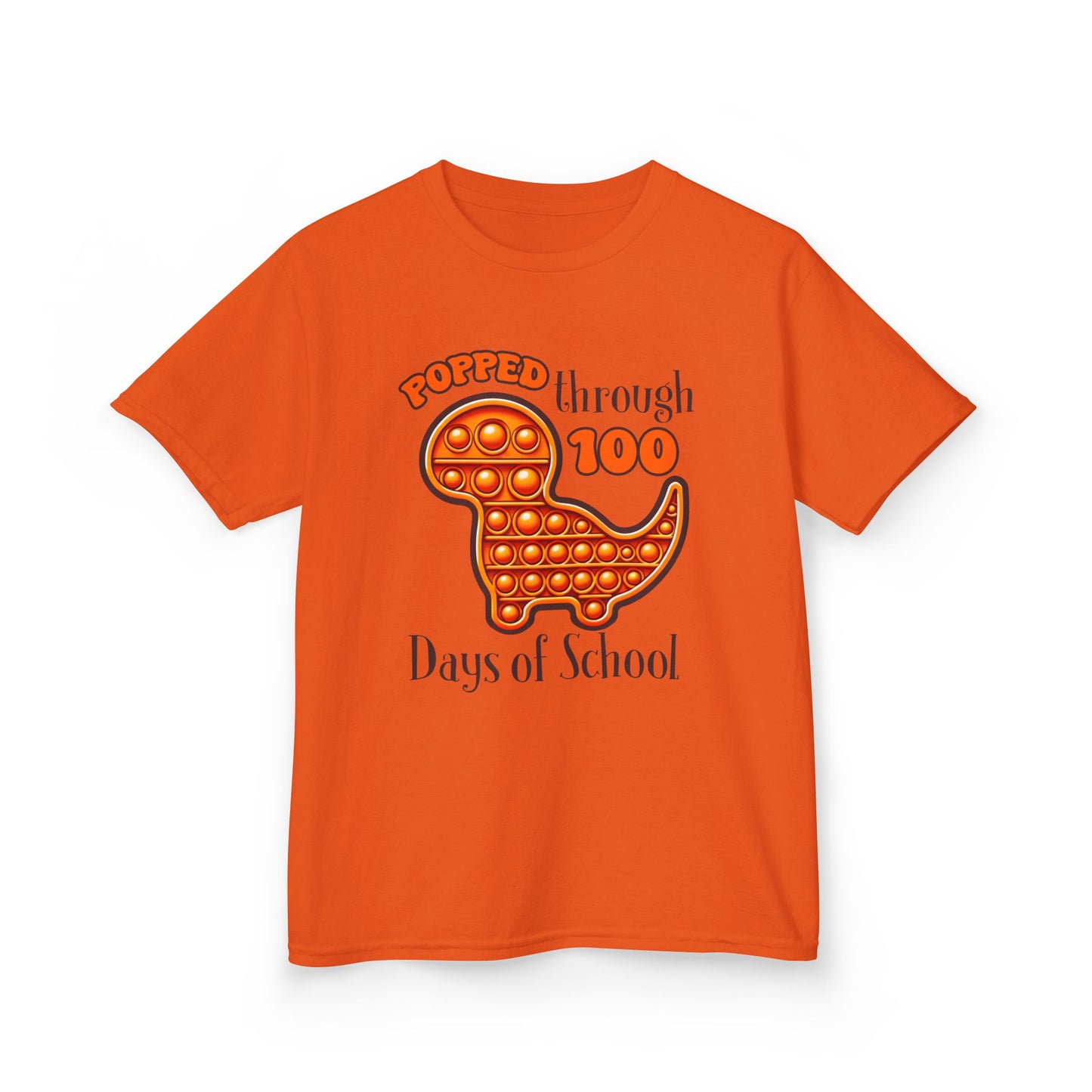 "Popped Through 100 Days of School" Children's Heavy Cotton Tee