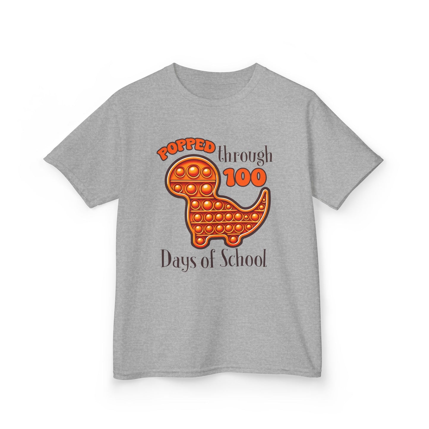 "Popped Through 100 Days of School" Children's Heavy Cotton Tee