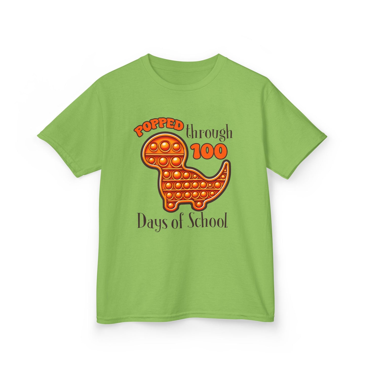 "Popped Through 100 Days of School" Children's Heavy Cotton Tee