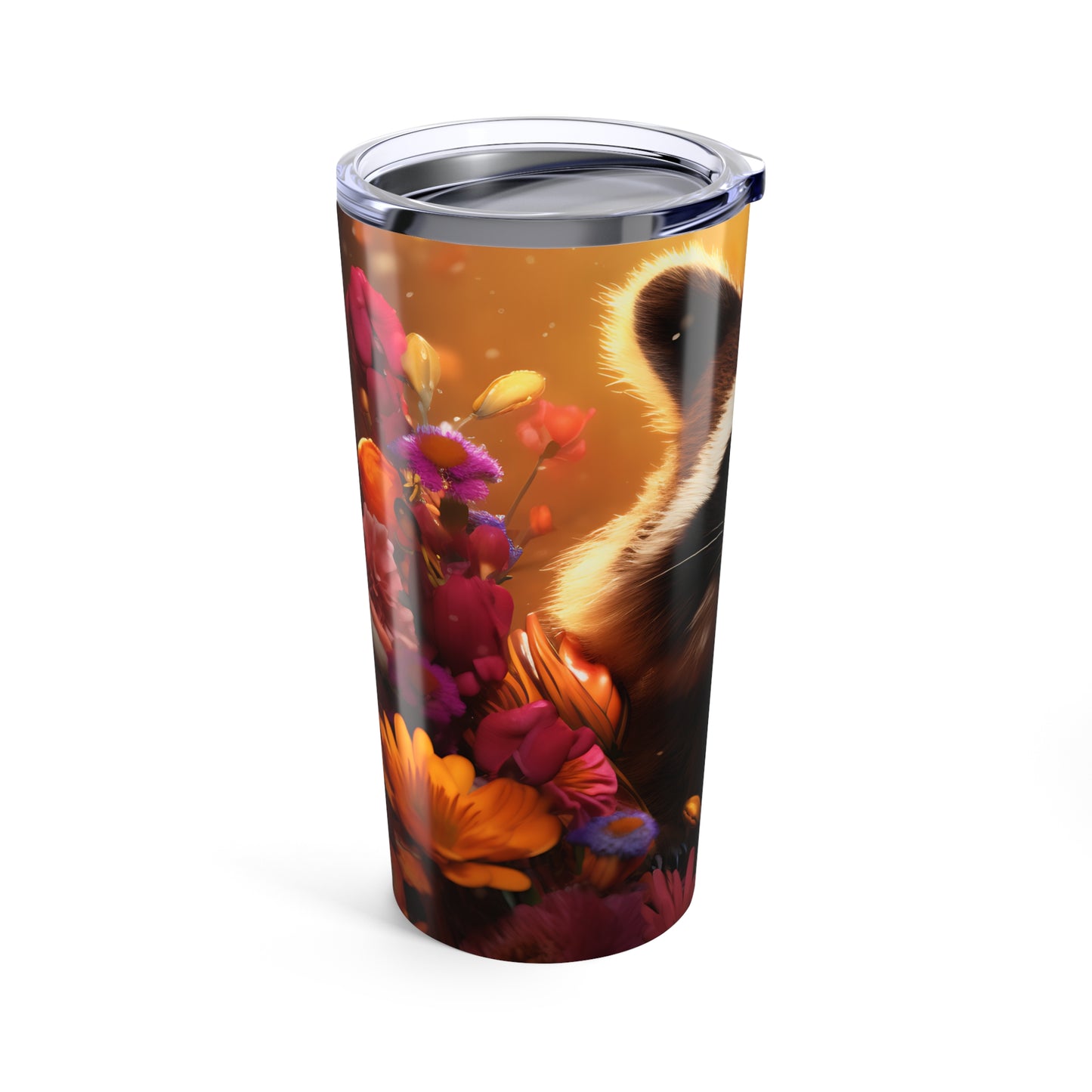 Floral Racoon 20oz Tumbler