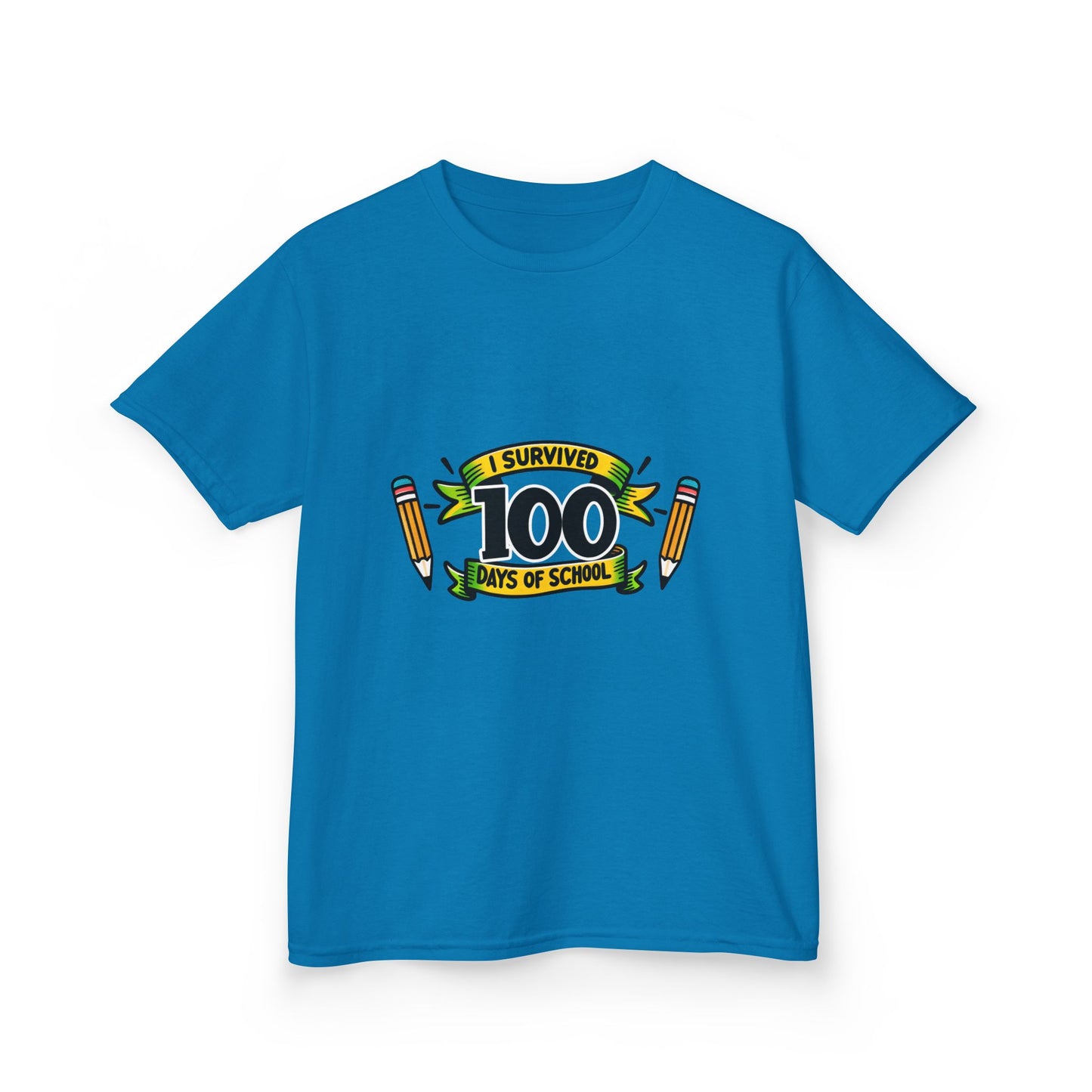 "I Survived 100 Days of School" Children's Heavy Cotton Tee