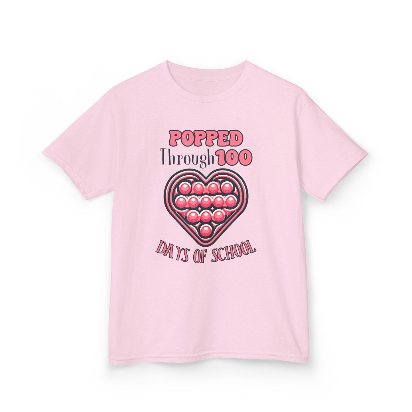"Popped Through 100 Days of School" Children's Heavy Cotton Tee