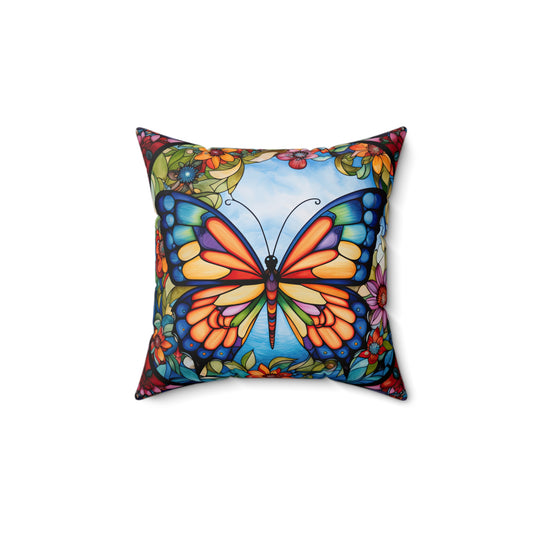Vibrant Butterfly Decorative Square Pillow