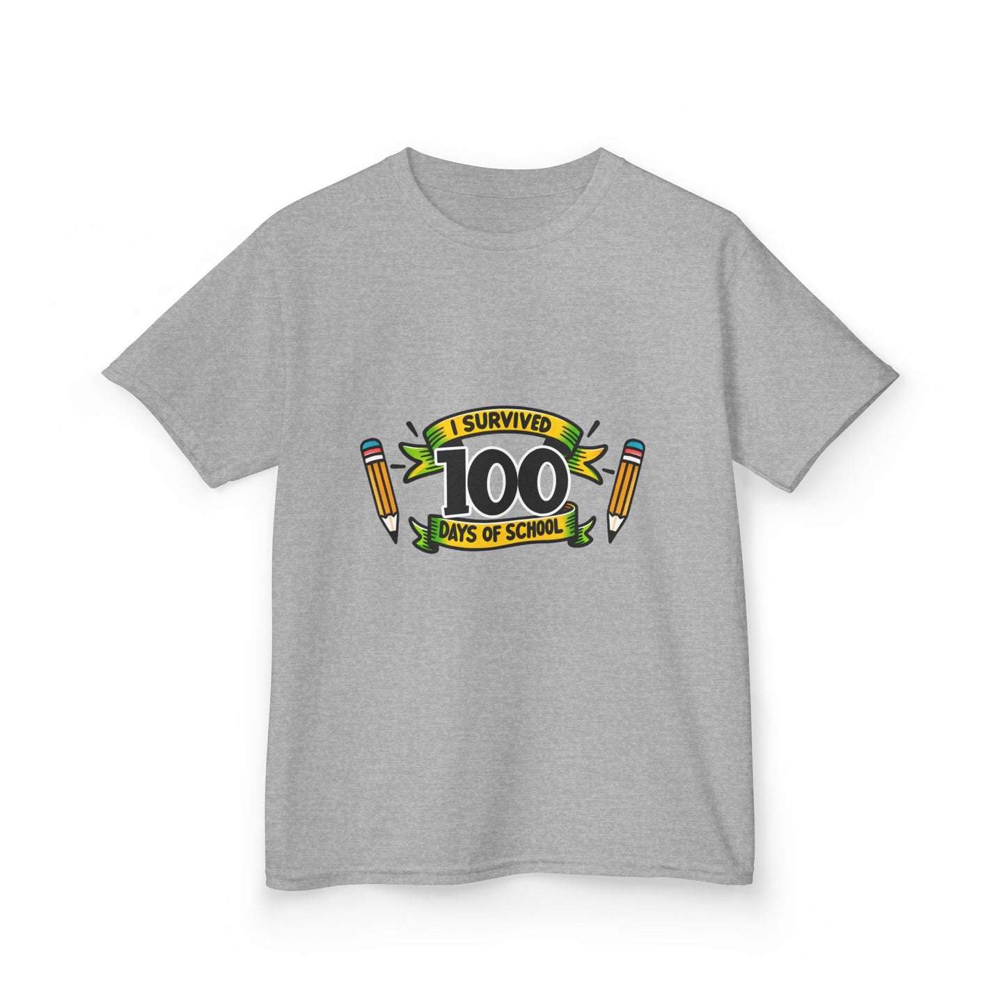 "I Survived 100 Days of School" Children's Heavy Cotton Tee