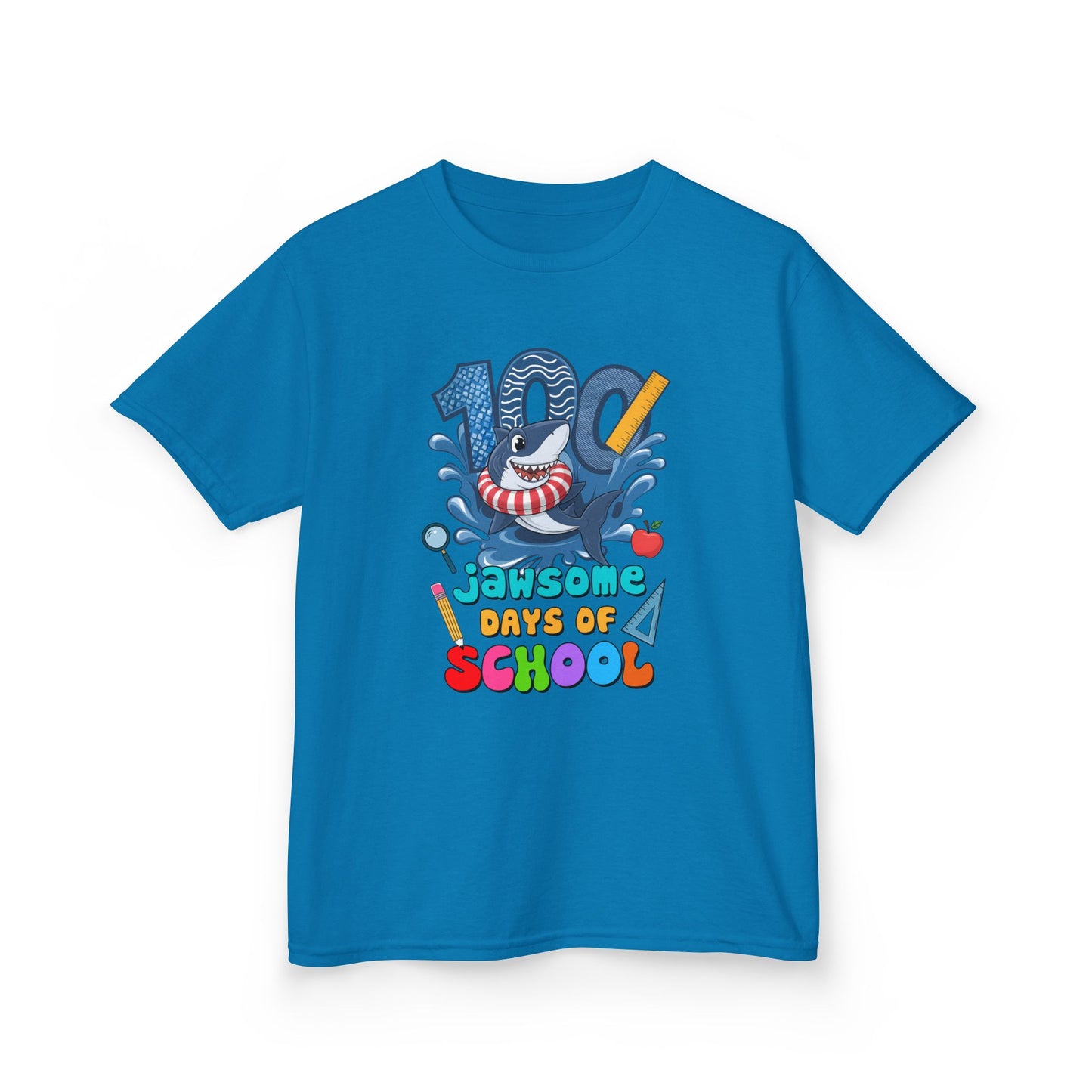 "100 Jawsome Days of School" Children's Heavy Cotton Tee