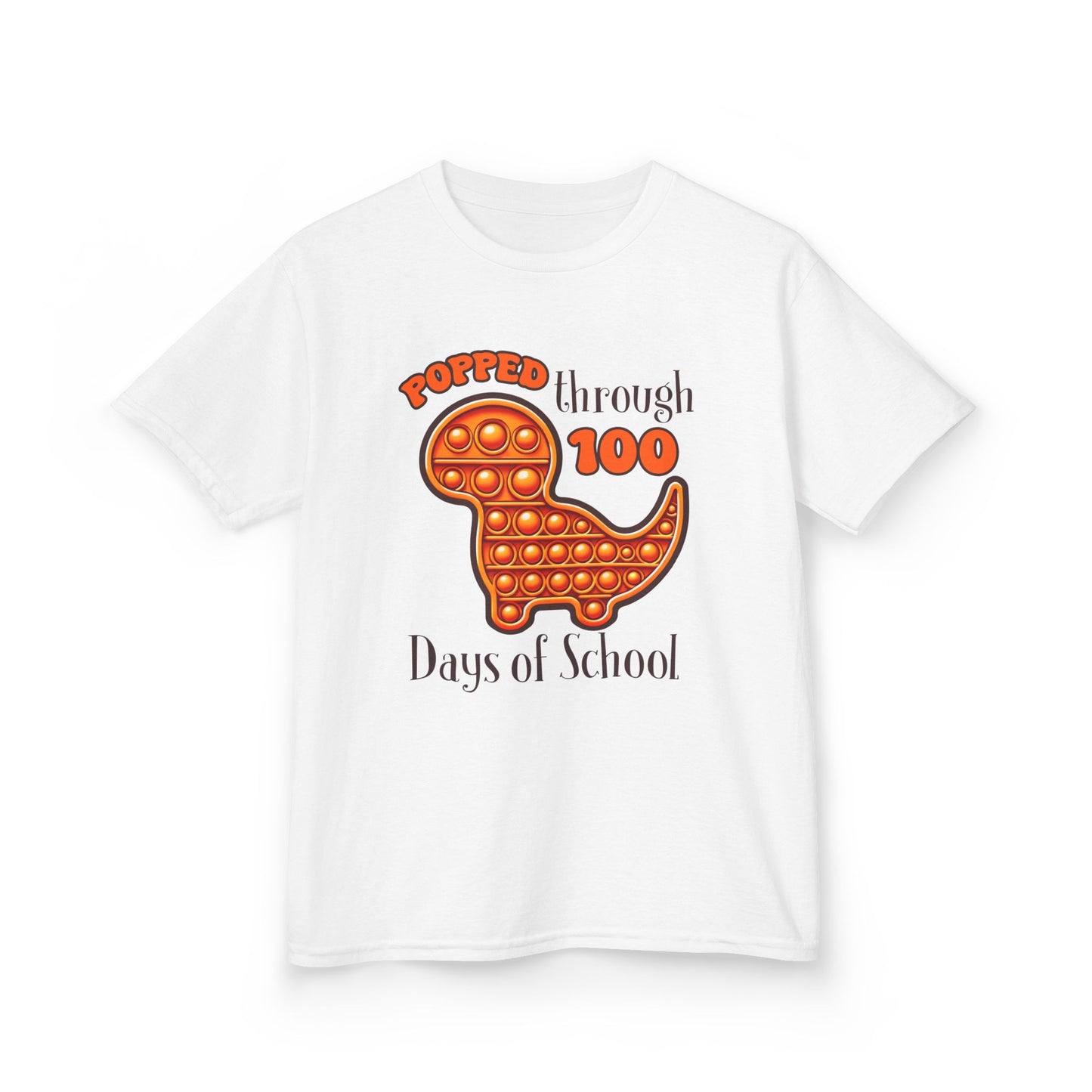 "Popped Through 100 Days of School" Children's Heavy Cotton Tee