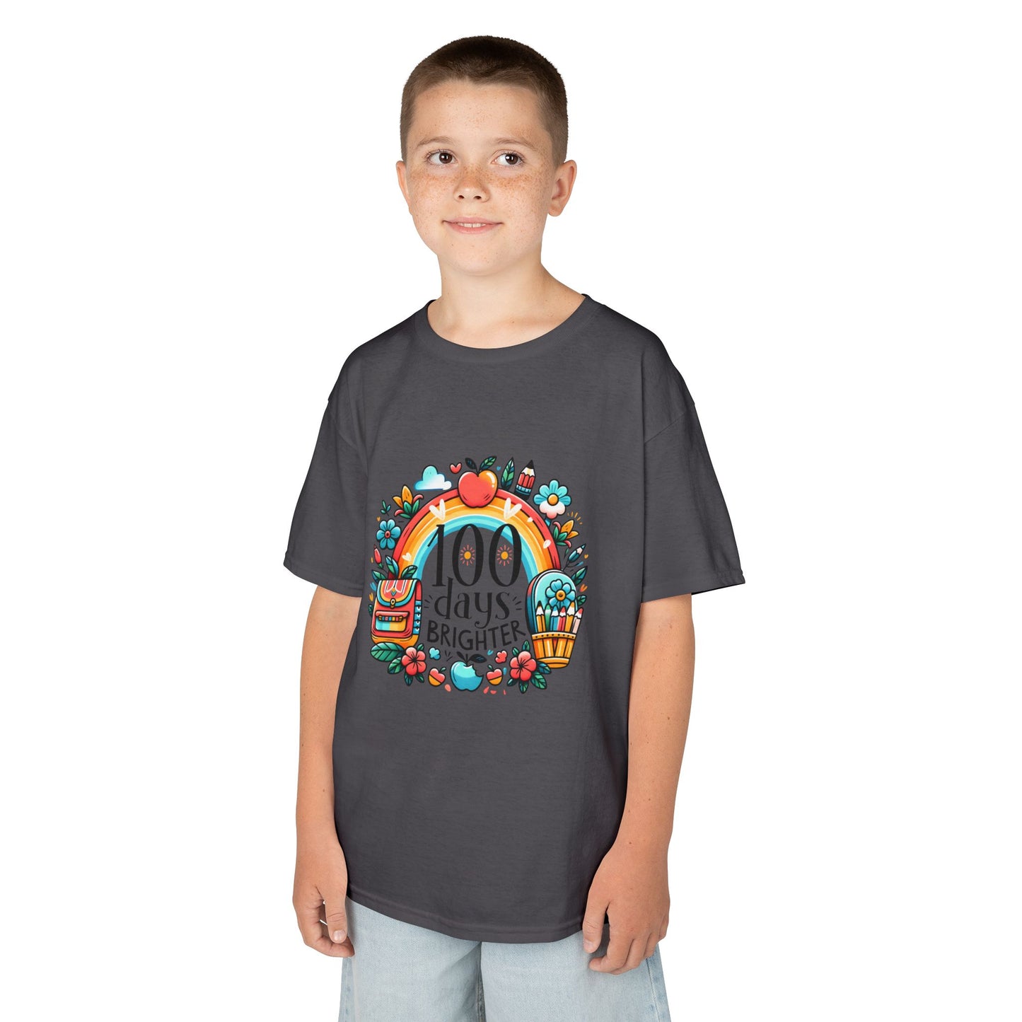 "100 Days Brighter" Children's Heavy Cotton Tee