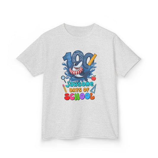 "100 Jawsome Days of School" Children's Heavy Cotton Tee