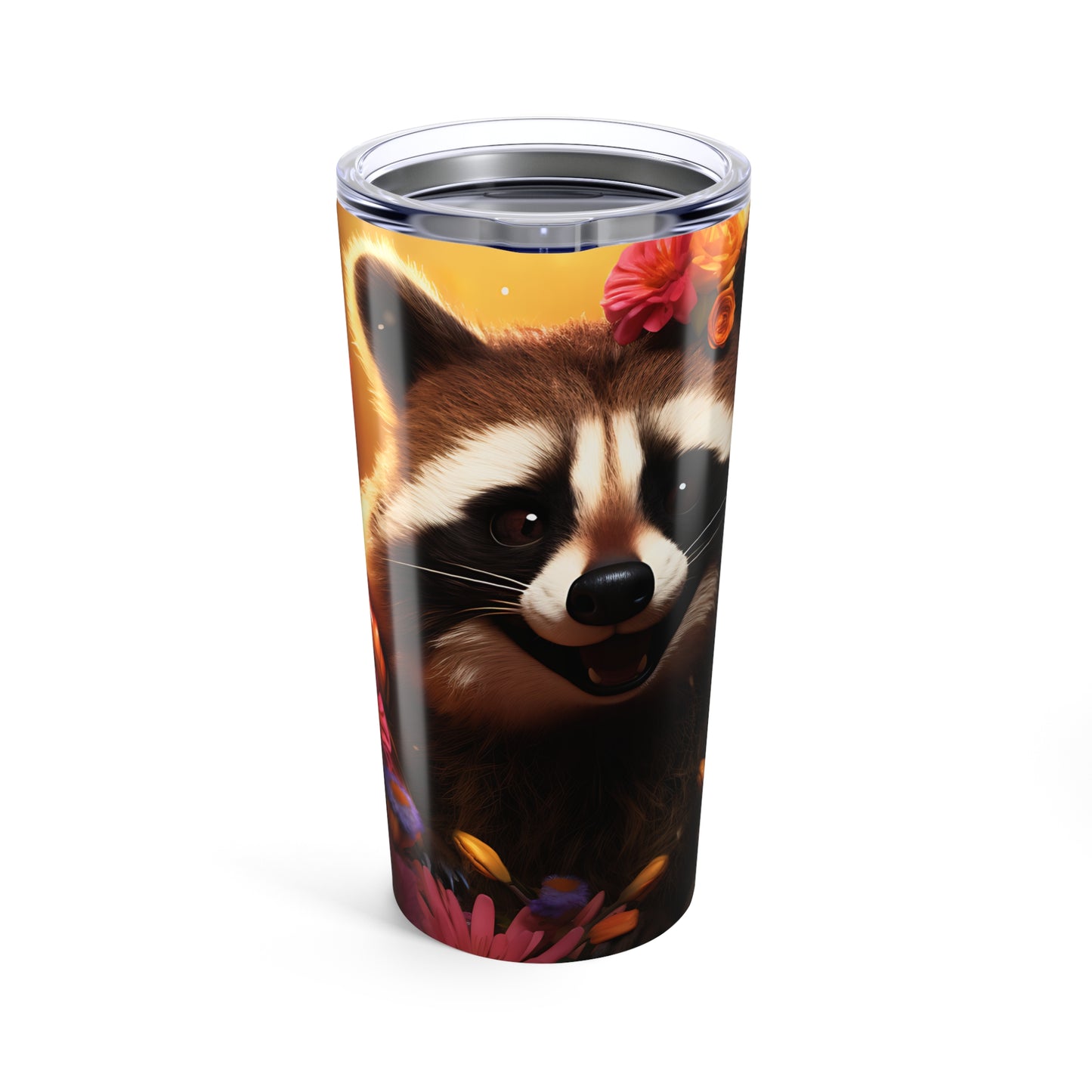 Floral Racoon 20oz Tumbler