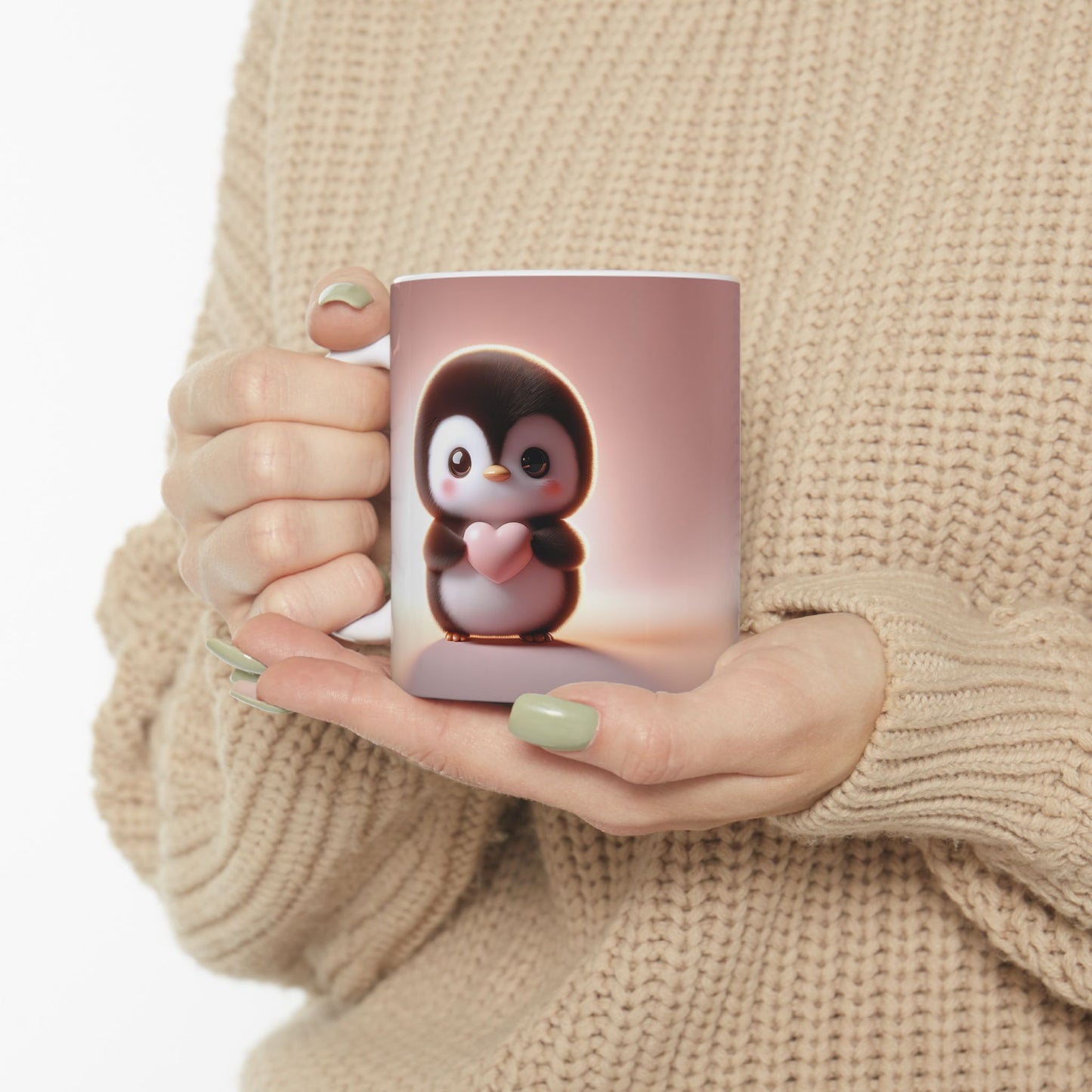 Valentine's Penguin Ceramic Mug
