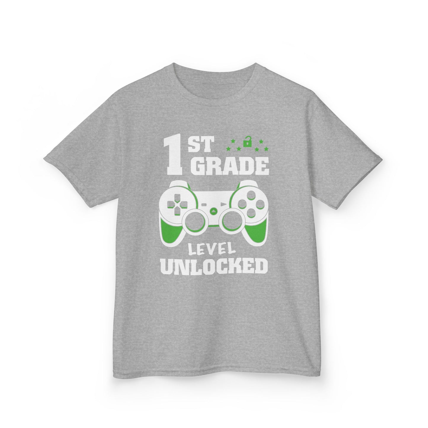 "1st Grade Level Unlocked" Children's Heavy Cotton Tee
