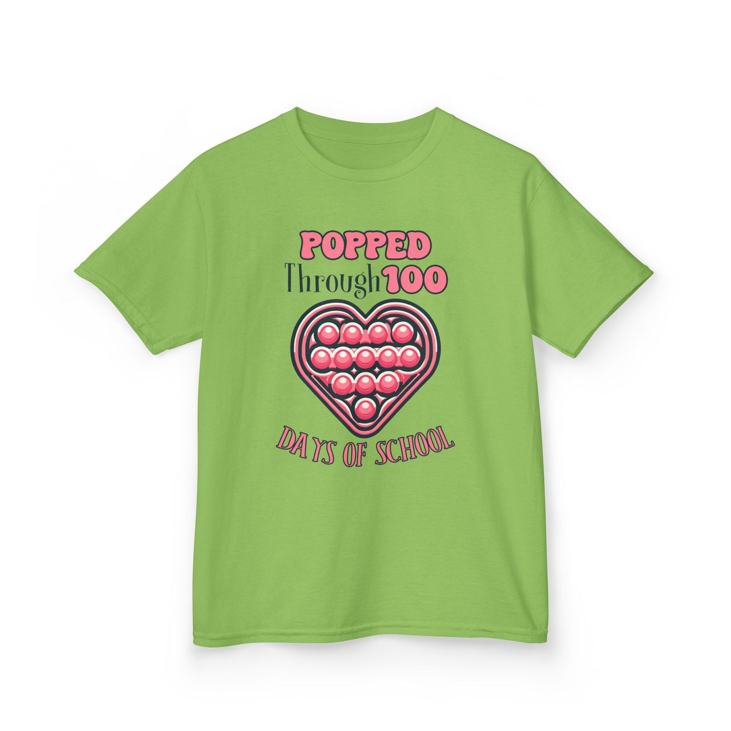 "Popped Through 100 Days of School" Children's Heavy Cotton Tee